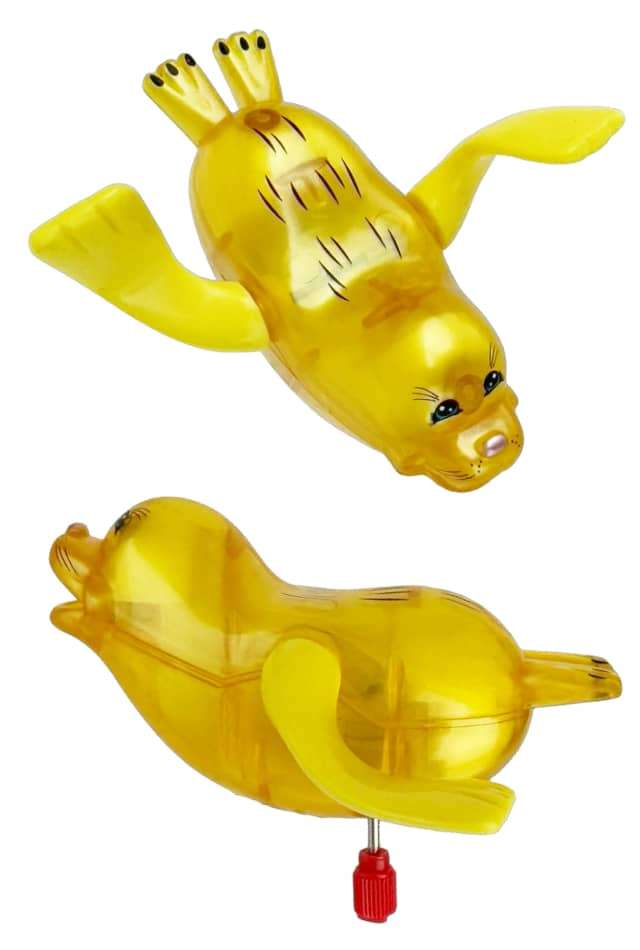 Saucy Swimming Seal Water Windup Yellow