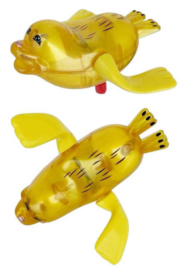 Saucy Swimming Seal Water Windup Yellow