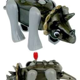 Tj Triceratops Windup Dinosaur Robot Grey