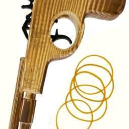 Rubber Band Shooter Wood Toy Gun