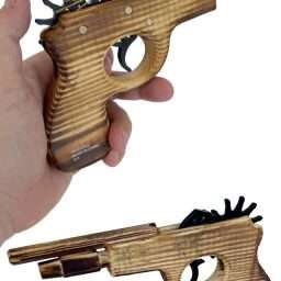Rubber Band Shooter Wood Toy Gun