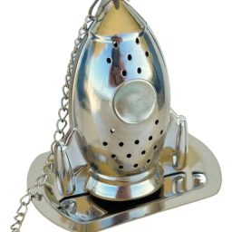 Rocket Tea Infuser Shiny Silver Steel