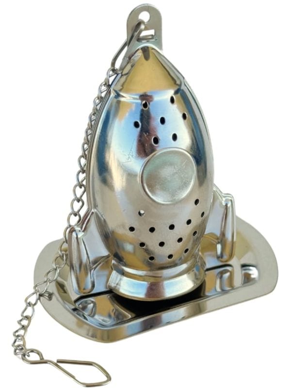 Rocket Tea Infuser Shiny Silver Steel