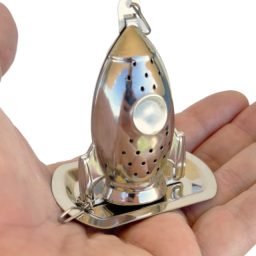 Rocket Tea Infuser Shiny Silver Steel