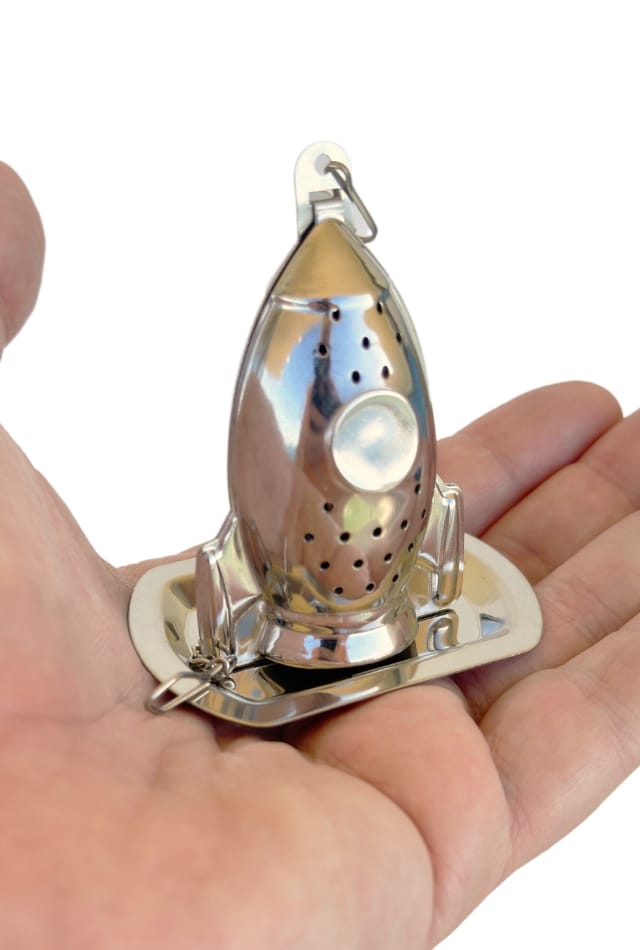 Rocket Tea Infuser Shiny Silver Steel