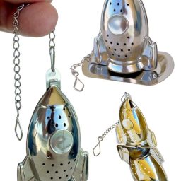 Rocket Tea Infuser Shiny Silver Steel