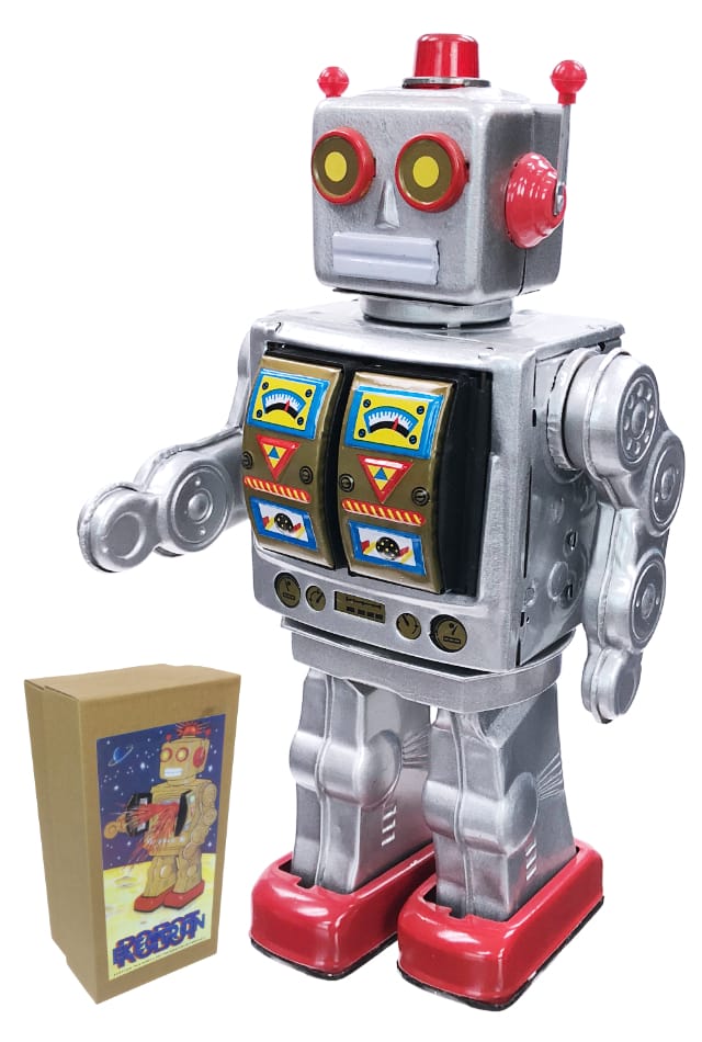 Christmas Robot Silver And Gold Robot Electric