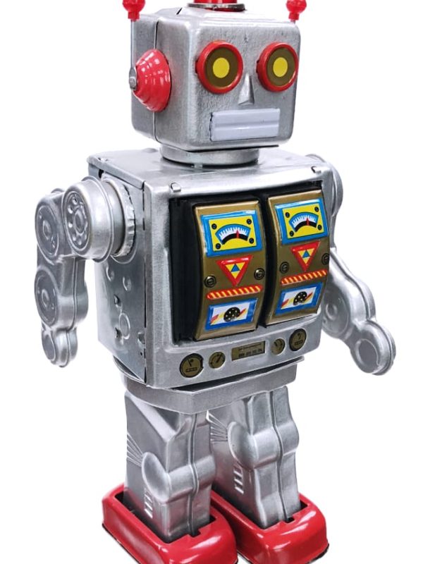 Christmas Robot Silver and Gold Robot Electric