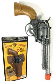 Wild West Silver Shooter Toy : 8 Shot Cap Gun