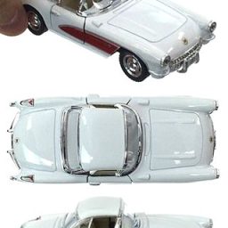 Corvette Toy Car 1957 White Metal