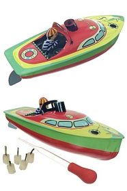 Tin Toy Boat Gold Boiler Pop Pop Kit