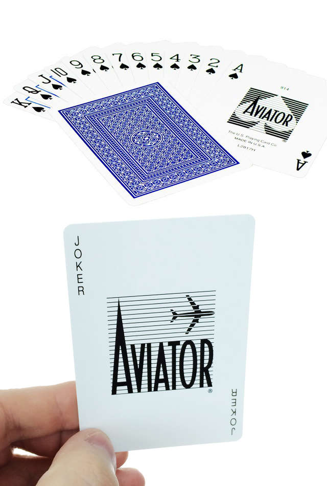 Aviator Playing Cards Blue Poker Size 1929