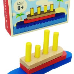 Mini Ship Puzzle Building Blocks Wooden