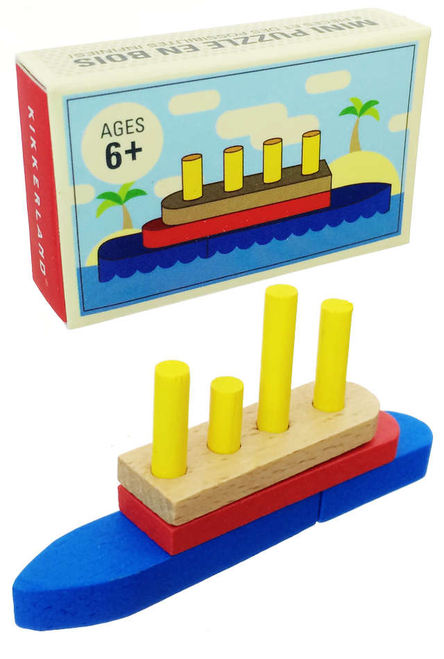 Mini Ship Puzzle Building Blocks Wooden