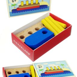 Mini Ship Puzzle Building Blocks Wooden