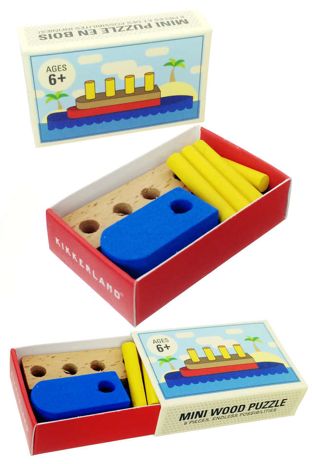 Mini Ship Puzzle Building Blocks Wooden