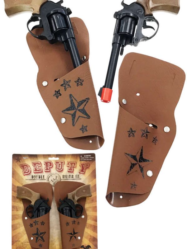 Deputy Sheriff Double Holster 8 Shot Ring Cap Gun Set
