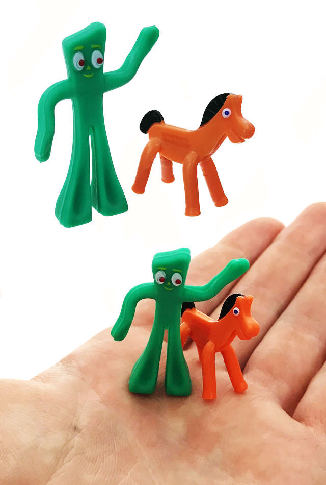 Gumby And Pokey Worlds Smallest Bendable (Open Package Used For Photography)