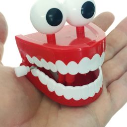 Jumbo Chattering Teeth Wind Up Large Eyes