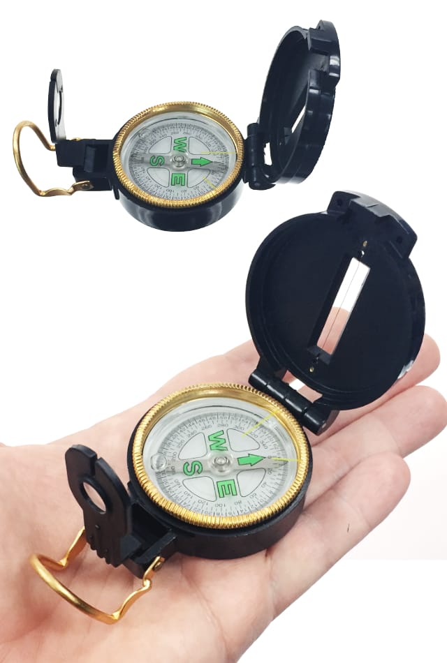 thumbnail image 2 of Explorer Folding Compass With Sighting Mirror & Ruler – Inclination Scale, Liquid Crystal, 3.75″ X 2.5″ 2 of 6