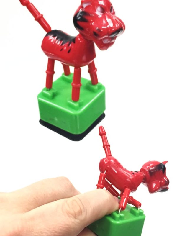Red Tiger Plastic Thumb Puppet Safari Animal