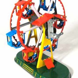 Ferris Wheel Classic Tin Toy Windup Fair Ride (Some Scratches)