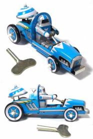 RetroToysUSA Mini Frisbee Flyer Toy Blue Disc