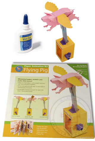Flying Pig Paper Wind up Kit