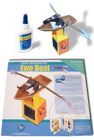 EWE Boat Paper Wind up Kit (Glue Not Included)