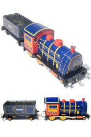 Holiday Train Set in a Tin Box Santa Set
