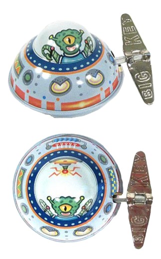Alien UFO Wacky Windup Tin Toy