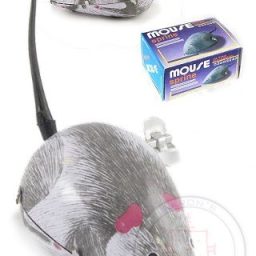 Mouse Gray Wind Up Key Tin Toy