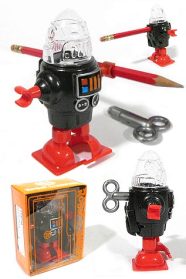 Robby Robot Blue Pencil Sharpener Windup