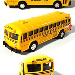 Classic Yellow School Bus Die Cast Toy
