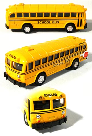 Classic Yellow School Bus Die Cast Toy