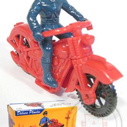 Motorcycle and Rider Vintage Plastic