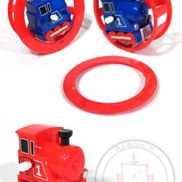 Little Train on a Wheel Plastic Wind Up