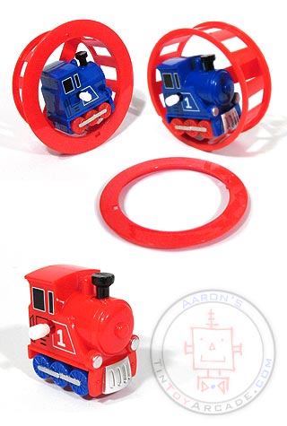 Little Train On A Wheel Plastic Wind Up