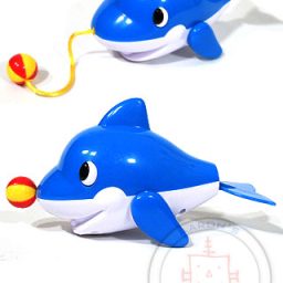 Large Dolphin Water Windup Pull String