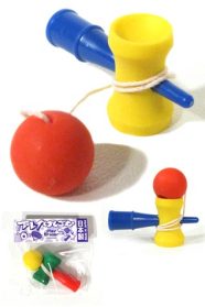 Cup and Ball Game Eraser Japanese Mini 1 Piece, Assorted Colors