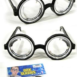 Nerd Glasses Toy Geeky Specs Black Frames