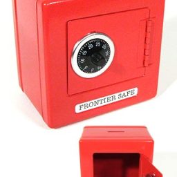 Red Metal Safe Frontier Combination Bank