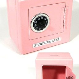 Frontier Pink Metal Safe Classic Bank