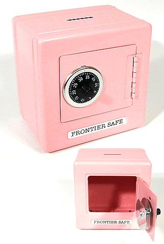 Frontier Pink Metal Safe Classic Bank