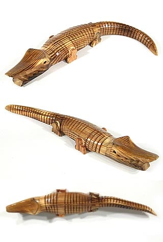 Alligator Wooden Wiggling Crocodile