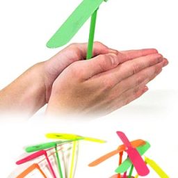 One Plastic Flying Propeller Hand Powered Toy