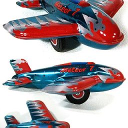 Meteor 7 Flaming Jet Tin Friction Plane