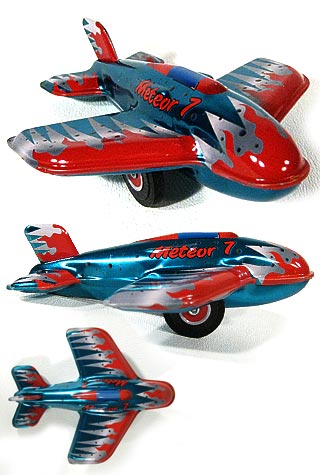 Meteor 7 Flaming Jet Tin Friction Plane