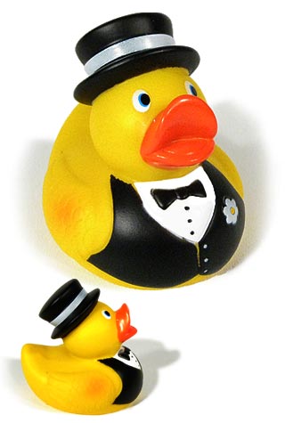 Rubber Duckie Yellow Groom in Top Hat