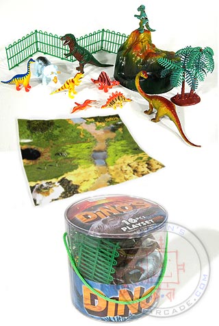 Dinosaurs Playset Plastic in Carry Case